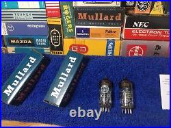 2 NOS Matched'63 Mullard Blackburn ECC81 12AT7 Preamp AudioTubes + Free Postage
