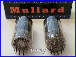 2x Mullard 12AX7 ECC83 Short Plates Matching Codes Blackburn 1960 I61