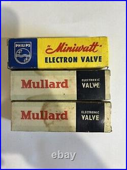 6CA7 / EL34 Set of 3 Mullard and Philips Matched And Tested Tubes