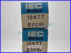 MULLARD ECC81 NIB/NOS Wing Plate Tubes PLATINUM MATCHED on AT1000 12AT7