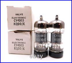 Matched Pair Mullard KQDD/K CV4003 M8136 12AU7 Box Plate Valves NOS 84-36 (V53)