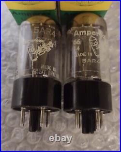 Matched pair NOS Mullard Amperex Bugle Boy GZ34 5AR4, f32 rectifier tubes