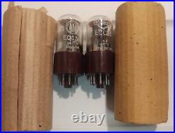 Matched pair NOS Mullard ECC35 6SL7 VT-229 5691 Fat Brown Base tubes valves