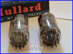 Mullard 12AU7 ECC82 Preamp Tubes Matched Pair Blackburn 1961 Gf1/Gf2 NOS