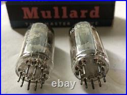 Mullard 12AU7 ECC82 Tubes Matched Pair Mitcham 1959 K61 Same Code Near NOS