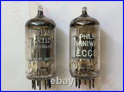 Mullard 12AX7 ECC83 Matched Pair Blackburn 1959 Heath + Philips Labels NOS