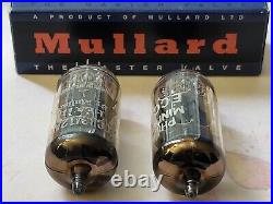 Mullard 12AX7 ECC83 Matched Pair Blackburn 1959 Heath + Philips Labels NOS