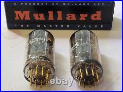 Mullard CV2492 = E88CC Matched Pair Mitcham 1966/67 RARE G. E. C. Label NOS