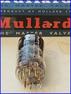 Mullard E88CC = 6922 Tube Dimple Disc Getter Warm Tone Mitcham 1968 7L1 -NOS