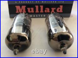 Mullard E88CC 6922 Tubes Matched Pair Dimple Disc Getter Mitcham 1973 NOS