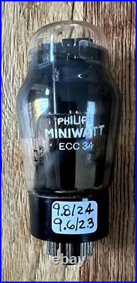 NOS Philips Miniwatt (Mullard) ECC34 Valve/Vacuum Tube AVO Tested Strong balan