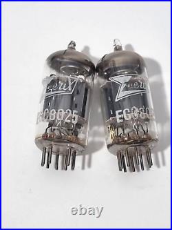 Pair Ecc802s /ecc82/ Mullard Tested With Roetest V10 By Curves Long Plates Nos