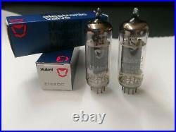 Pair Mullard E182CC Valves Tubes Made in USA NOS Boxed