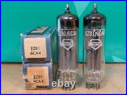 Pair of Mullard EZ81 6CA4 NOS NIB Square Getter Vacuum Tubes