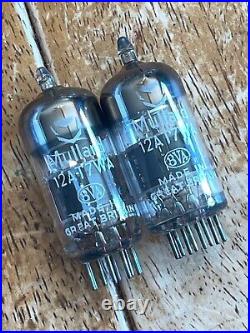 Platinum matched pair CV4024 Mullard BVA 12AT7WA E81CC ECC81 ECC801S NOS